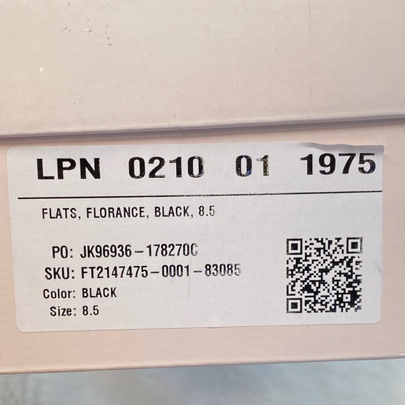 JustFab womens slingback flats pointed toe black womens 8.5 minimalist capsule - Picture 8 of 8